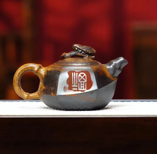 Wood-fired Bamboo-Knot Design Zisha Teapot