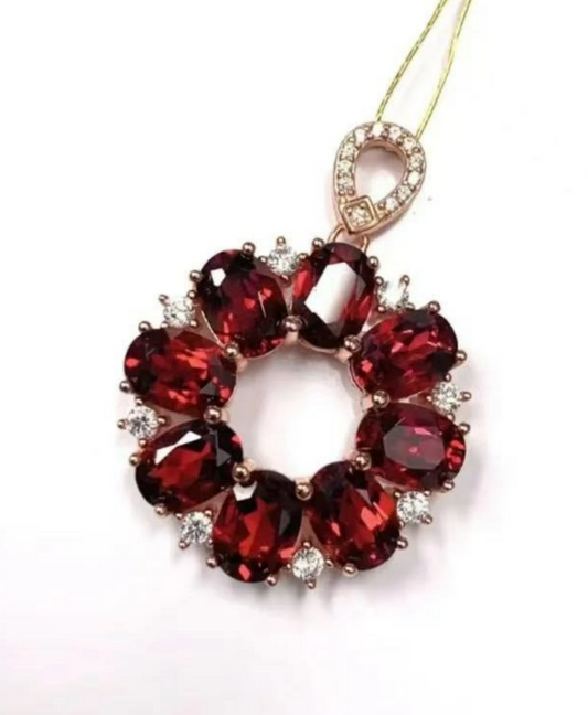 Garnet Garland Pendant