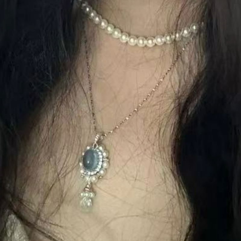 Blue Topaz Pendant Necklace
