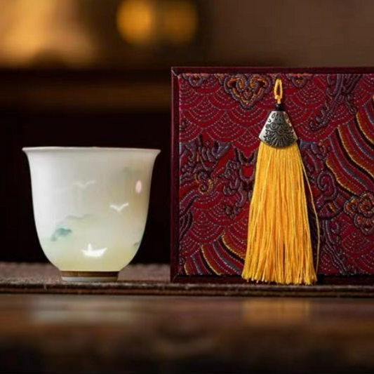 Delicate white porcelain single cup