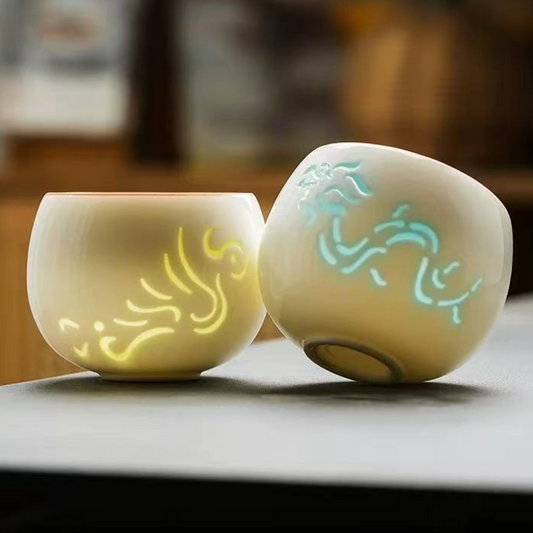 Delicate and transparent ceramic cup