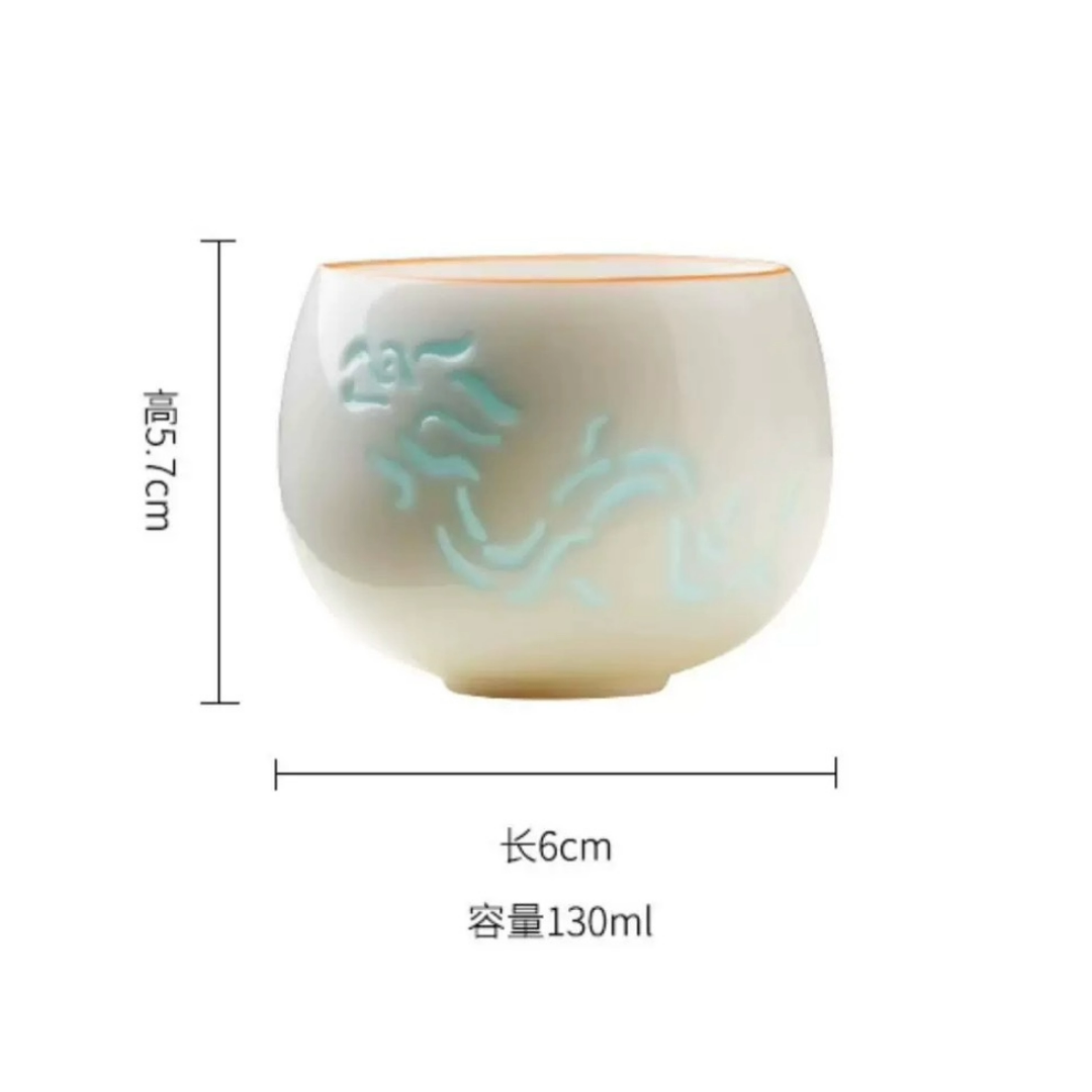 Delicate and transparent ceramic cup