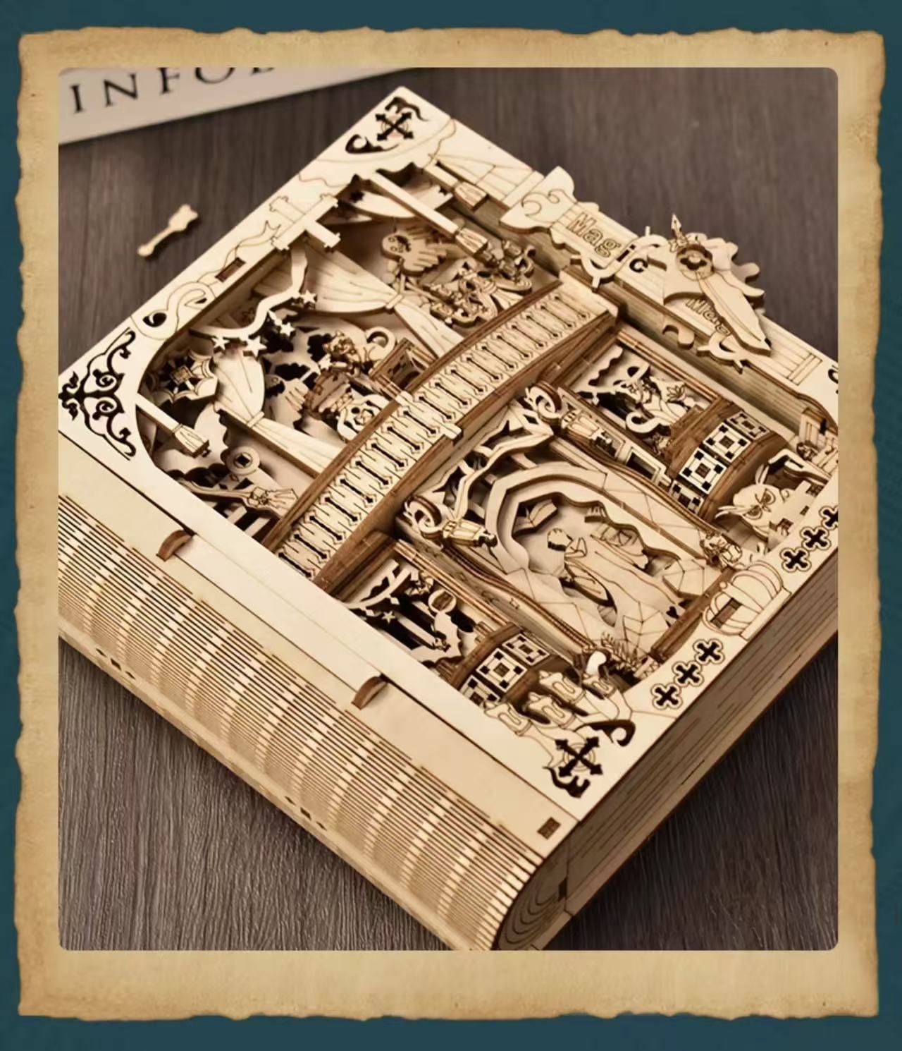 3D puzzle magic book (with storage)