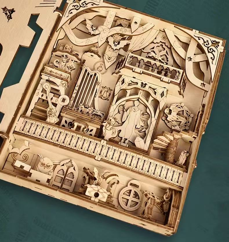 3D puzzle magic book (with storage)