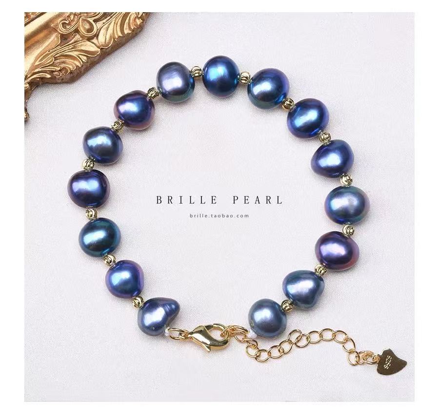 Baroque Pearl Bracelet in Dark Tones