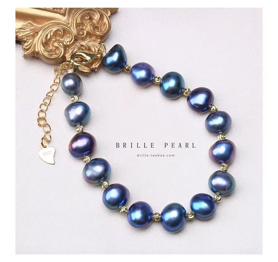 Baroque Pearl Bracelet in Dark Tones