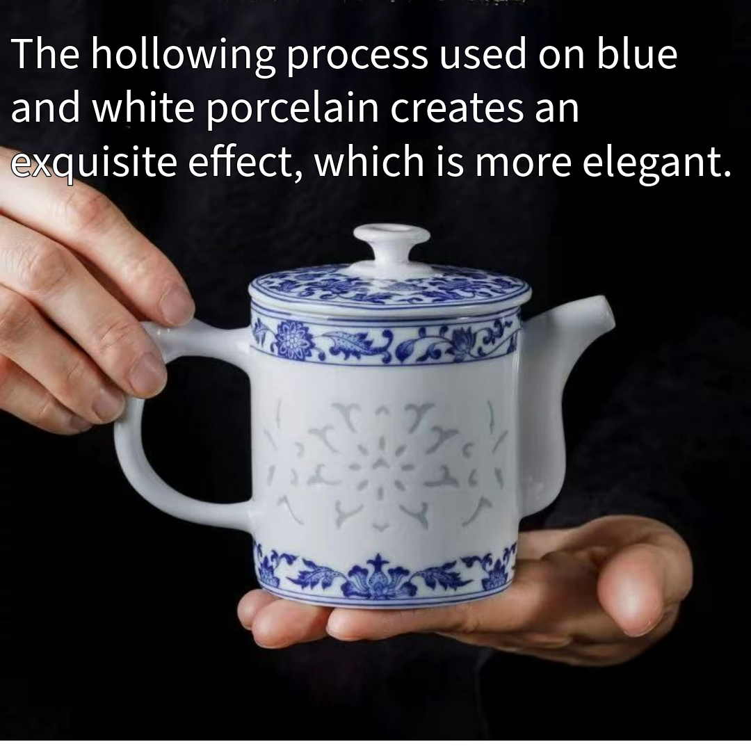 Blue and white porcelain exquisite craft set