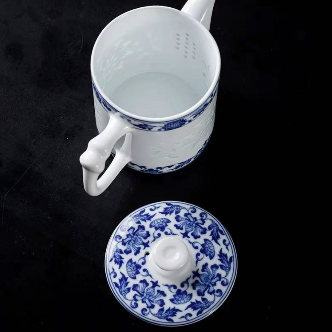 Blue and white porcelain exquisite craft set