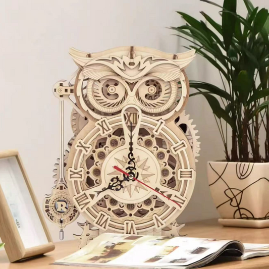 DIY Wood Owl Clock