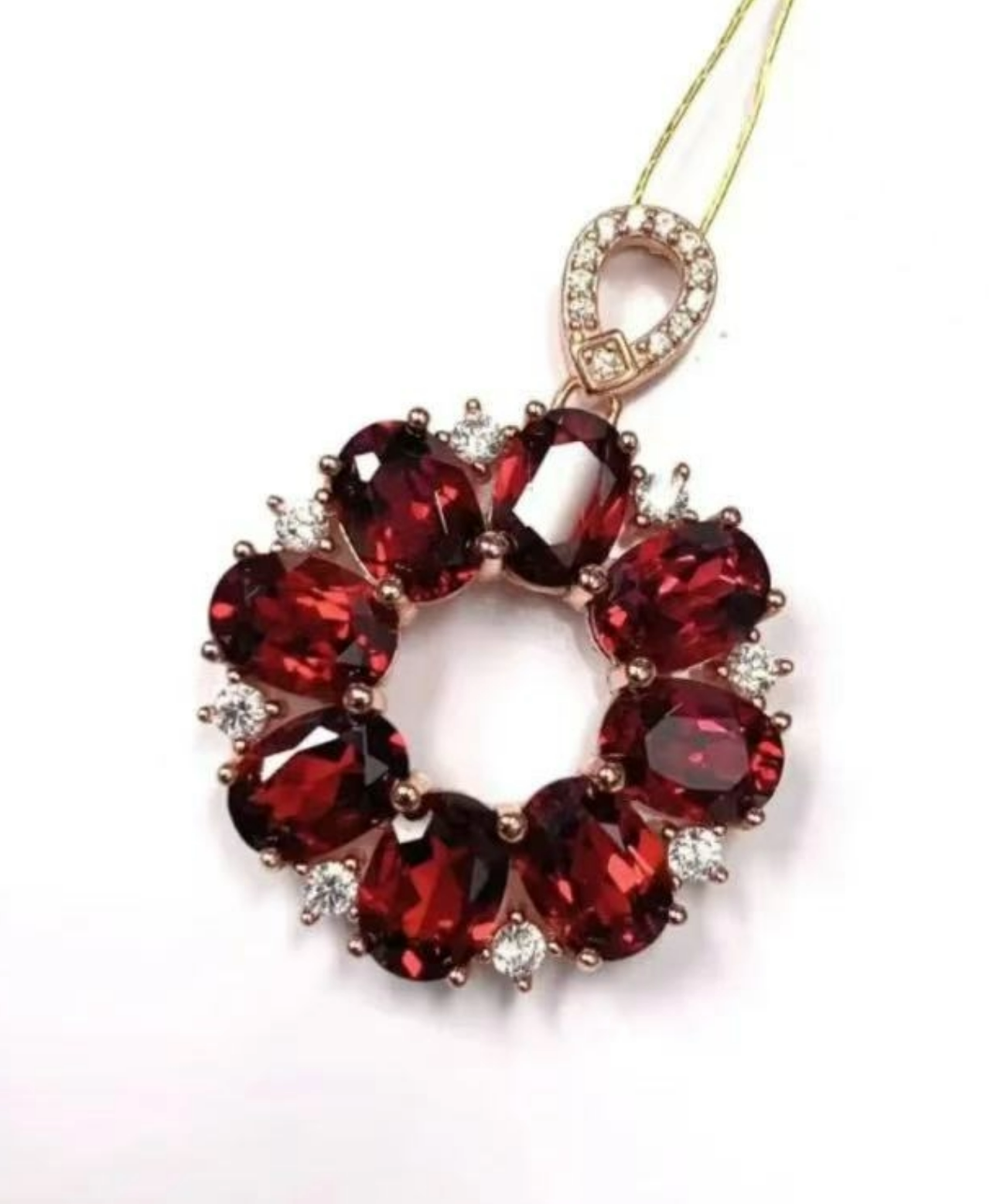 Garnet Garland Pendant