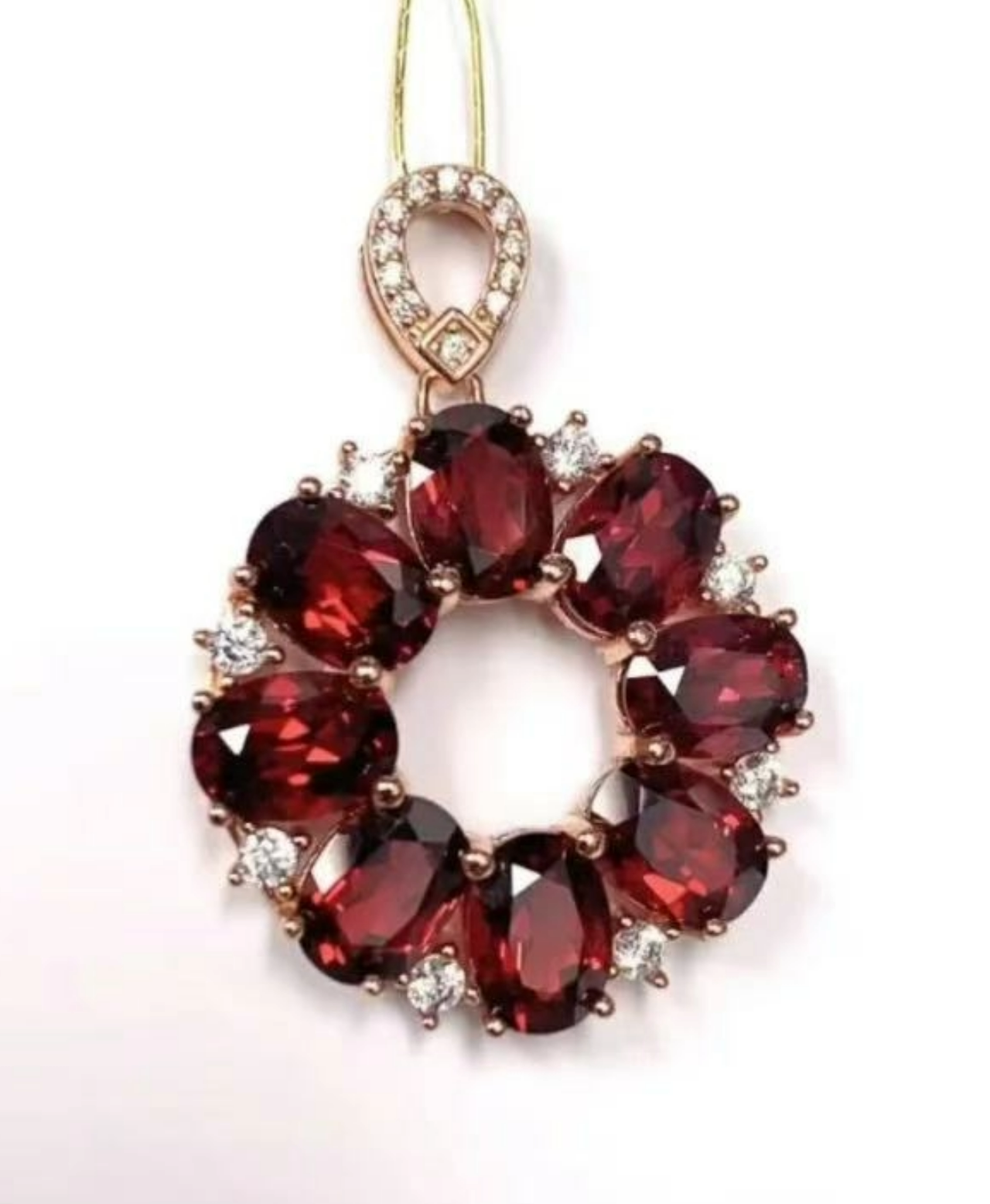Garnet Garland Pendant