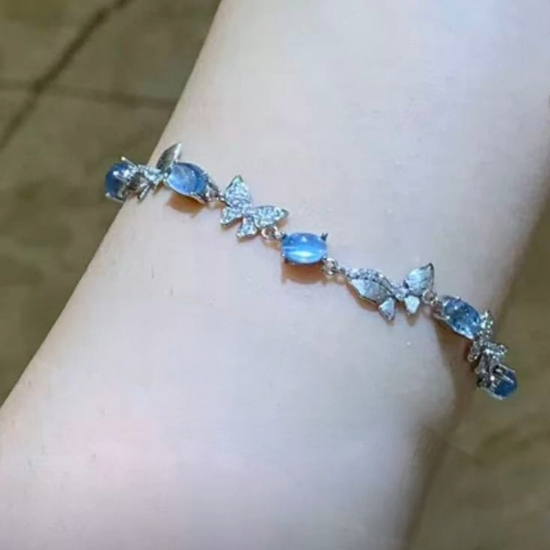 Aquamarine Bracelet and Pendant Set