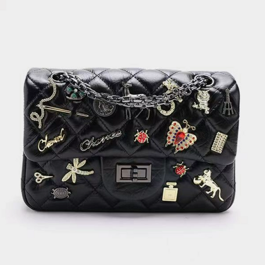 Genuine Leather Chanel-Style Women's Handbag