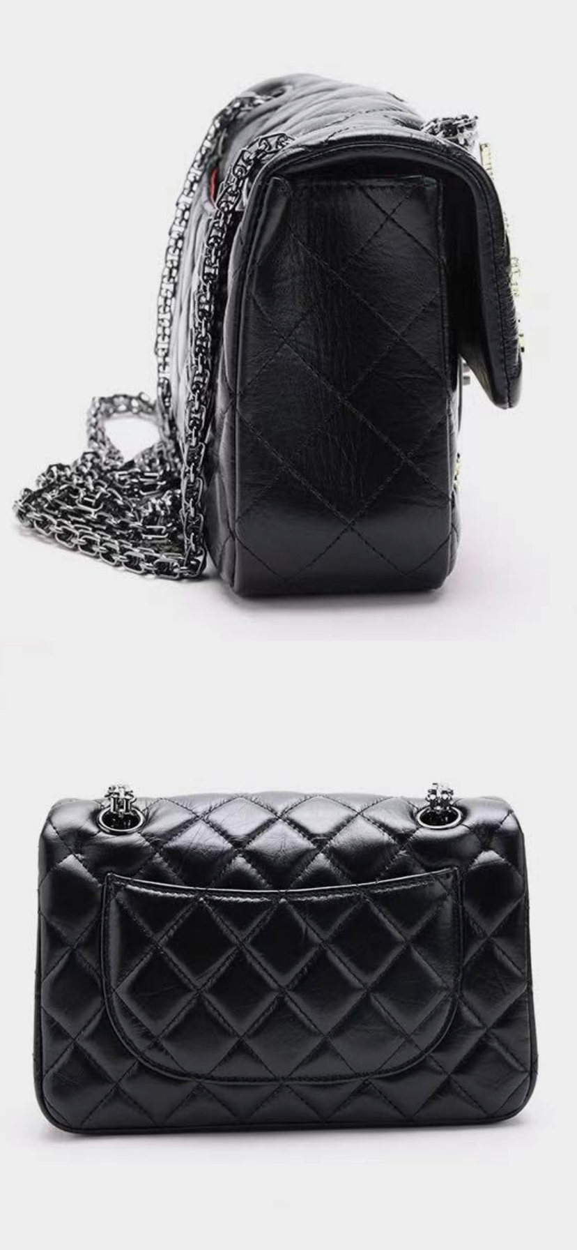 Genuine Leather Chanel-Style Women's Handbag