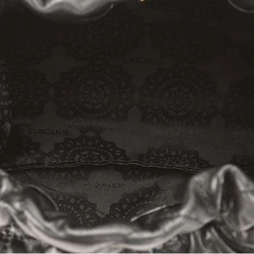 Black chain-strap bag in sheepskin