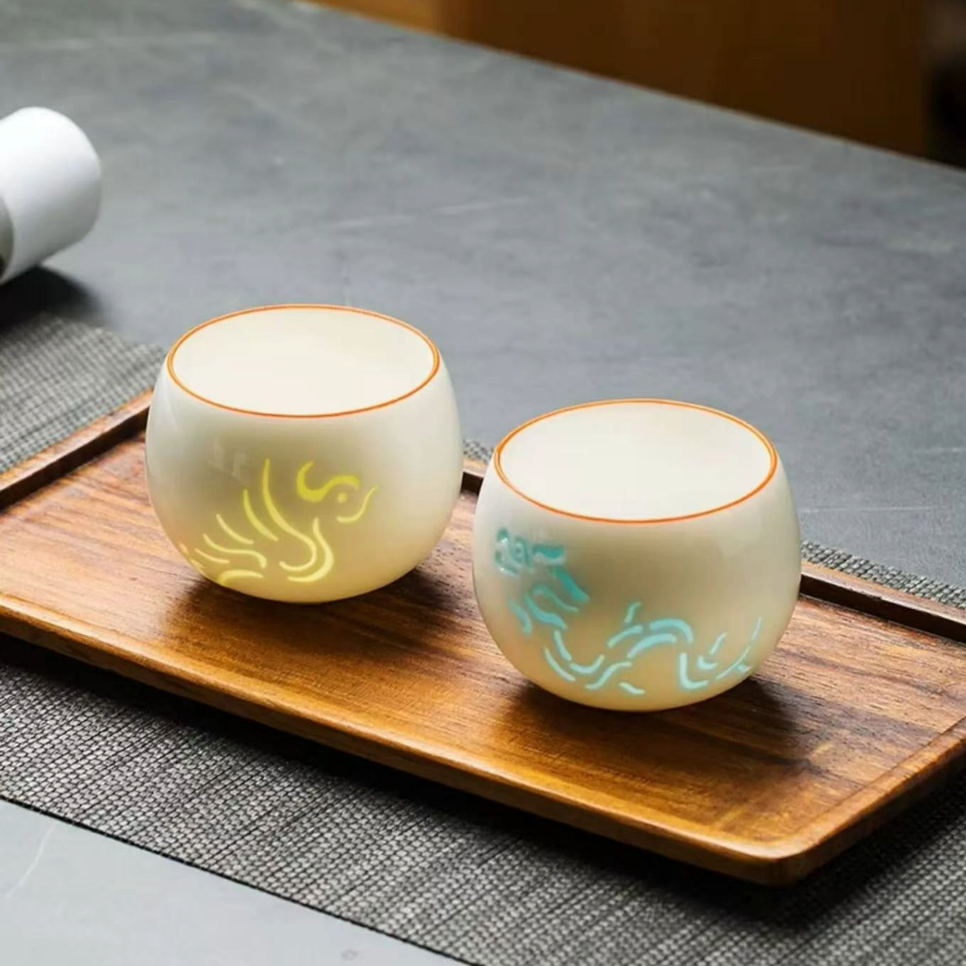 Delicate and transparent ceramic cup