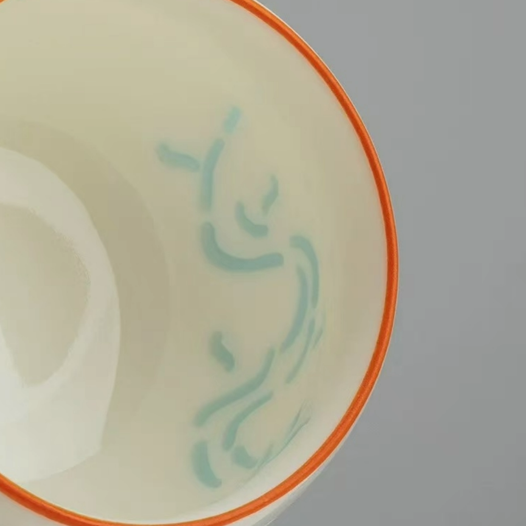 Delicate and transparent ceramic cup