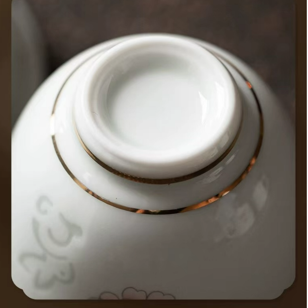 Delicate white porcelain single cup